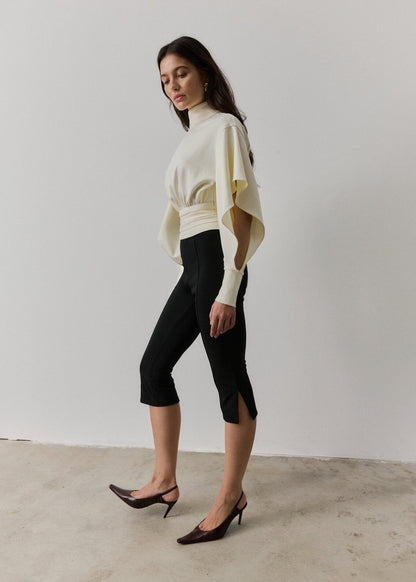 THE BOEMIA CUT OUT TOP in Cream White