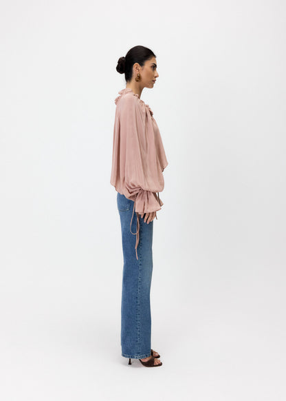 THE TERESA SATIN BLOUSE