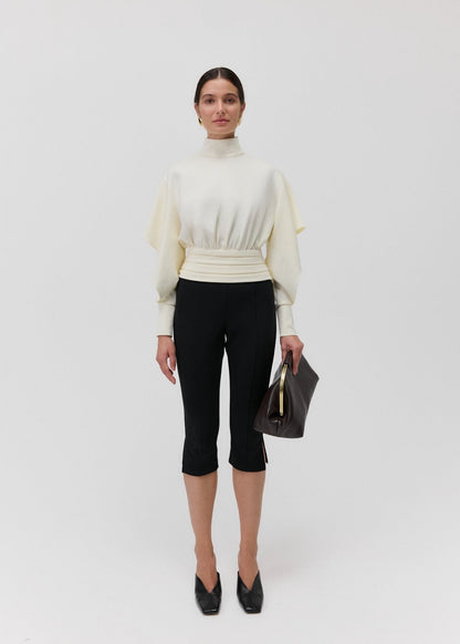 THE BOEMIA CUT OUT TOP in Cream White