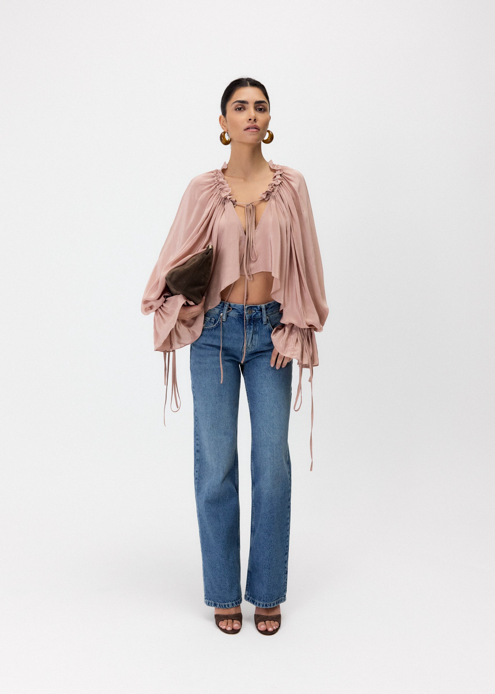 THE TERESA SATIN BLOUSE - Satin Slip On Blouse in 100% Viscose