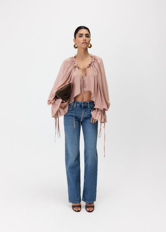 THE TERESA SATIN BLOUSE