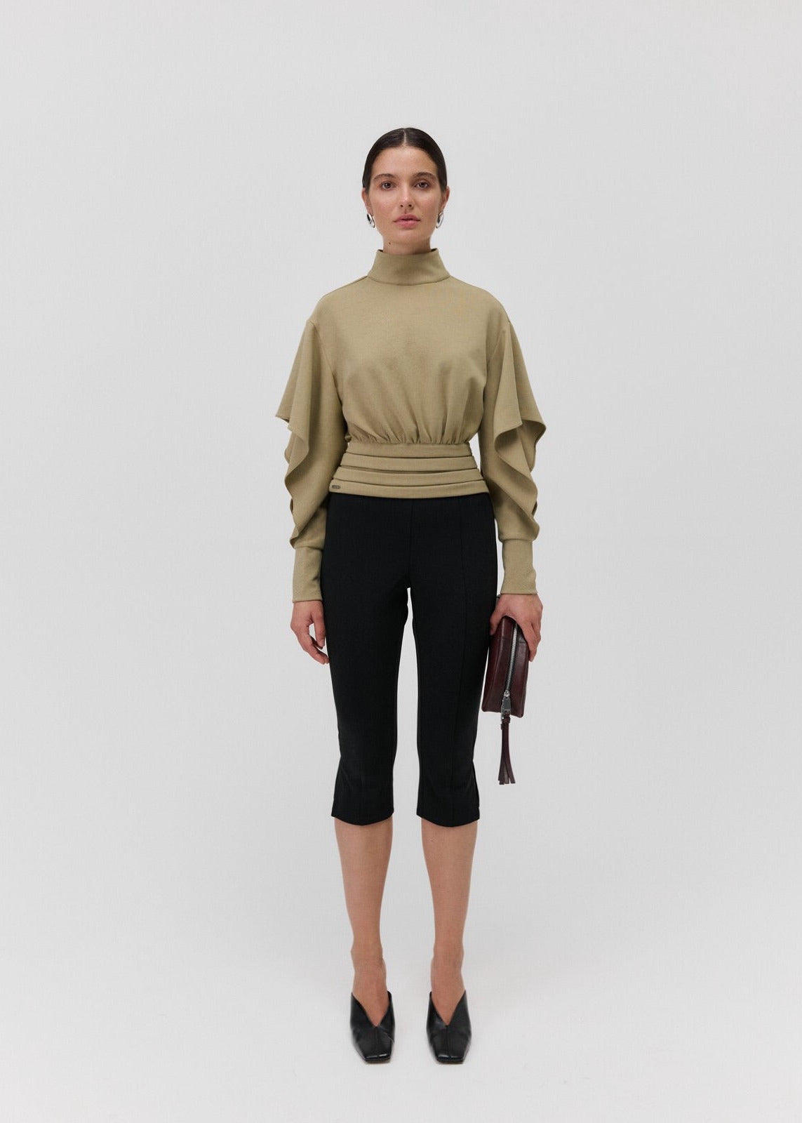 THE BOEMIA CUT OUT TOP in Olive Green