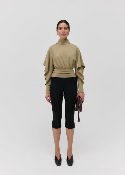 THE BOEMIA CUT OUT TOP in Olive Green