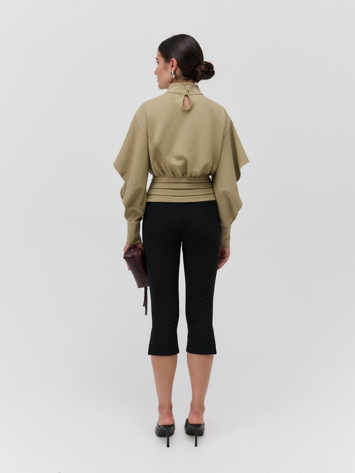 THE BOEMIA CUT OUT TOP in Olive Green